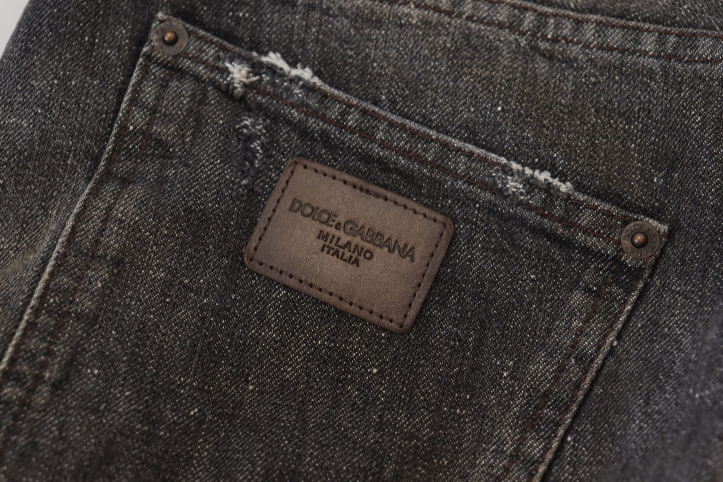 Gray Green Denim Regular Fit Jeans