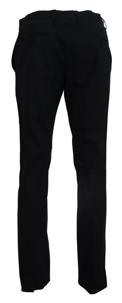 Pantalones de vestir elegantes de corte entallado en azul