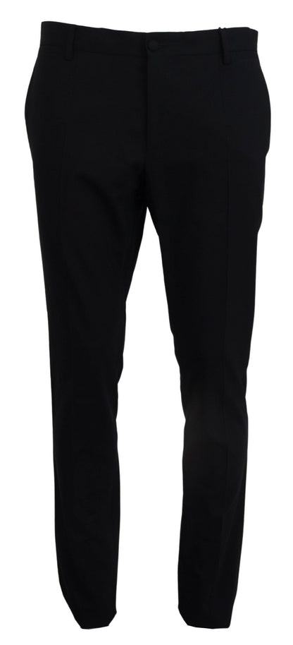 Pantalones de vestir elegantes de corte entallado en azul