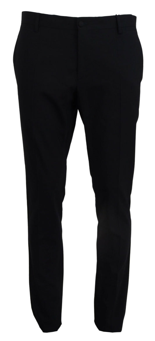 Pantalones de vestir elegantes de corte entallado en azul