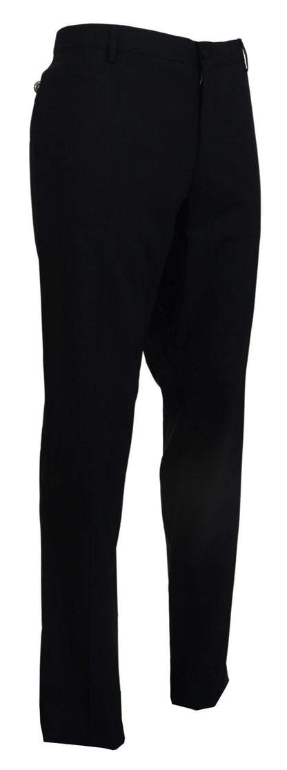 Pantalones elegantes de mezcla de lana de corte entallado