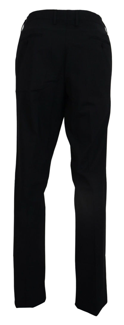 Pantalones elegantes de mezcla de lana de corte entallado