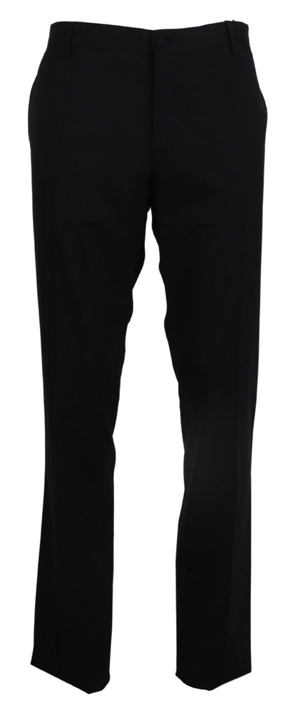 Pantalones elegantes de mezcla de lana de corte entallado