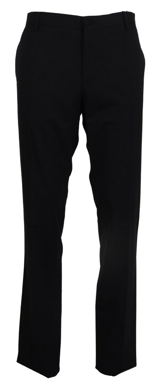 Pantalones elegantes de mezcla de lana de corte entallado