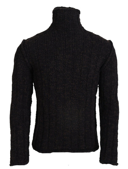 Suéter elegante de cuello alto en mezcla de lana