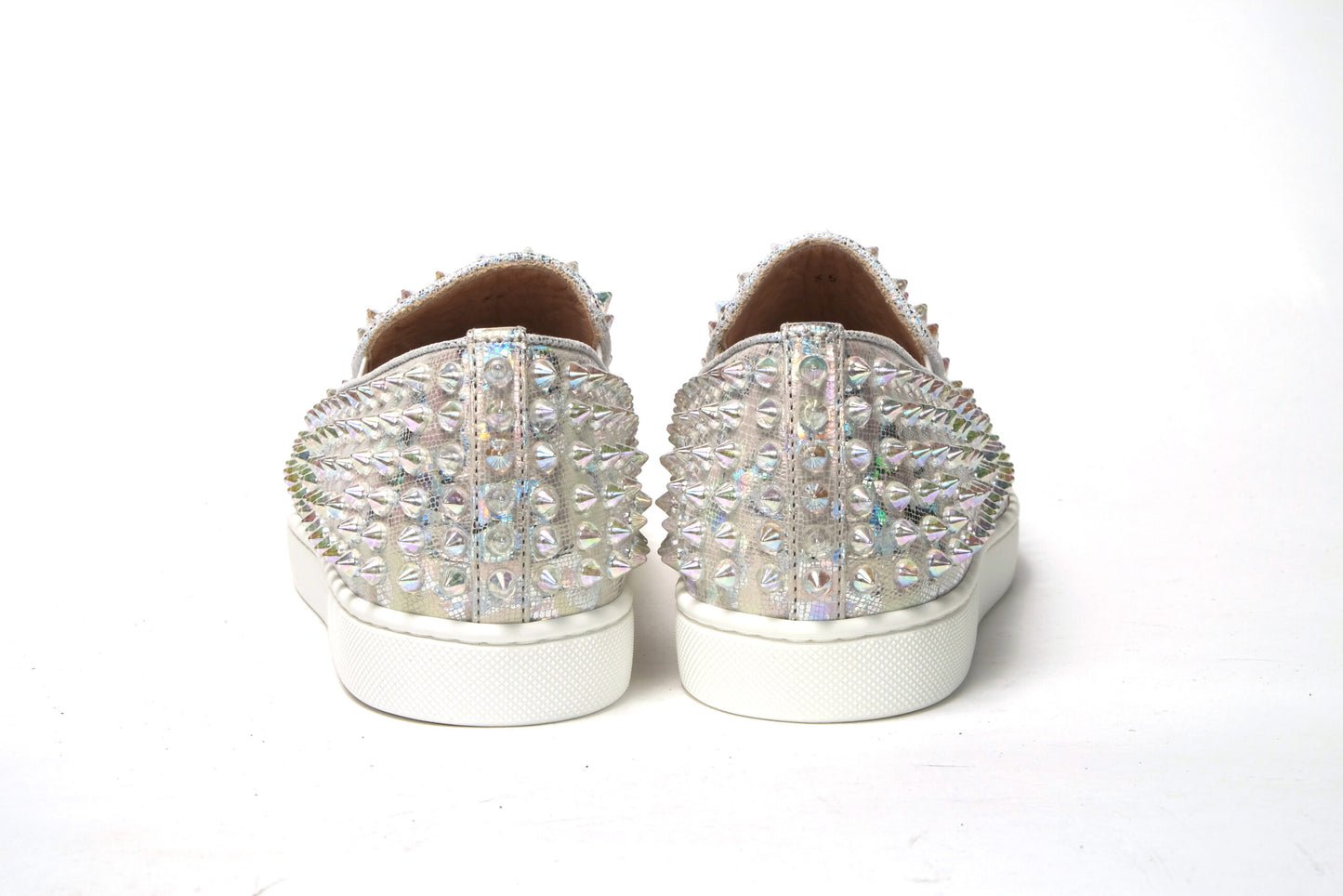 Zapatillas planas blancas con ruedas para abdominales y diseño náutico para mujer