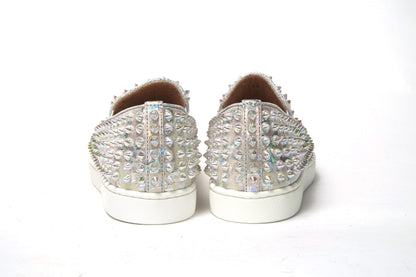 Zapatillas planas blancas con ruedas para abdominales y diseño náutico para mujer
