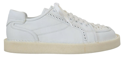 Elegantes zapatillas blancas Oxford de caña baja
