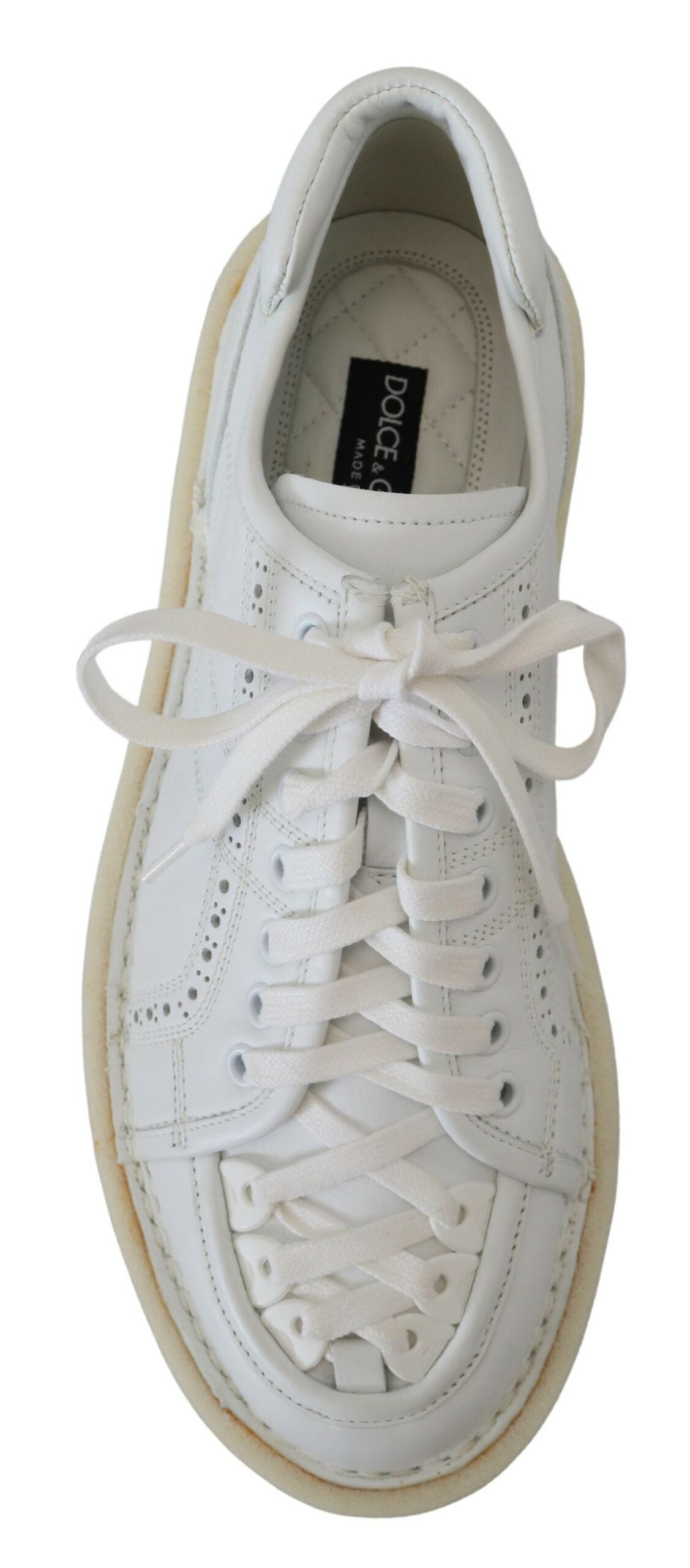 Elegantes zapatillas blancas Oxford de caña baja