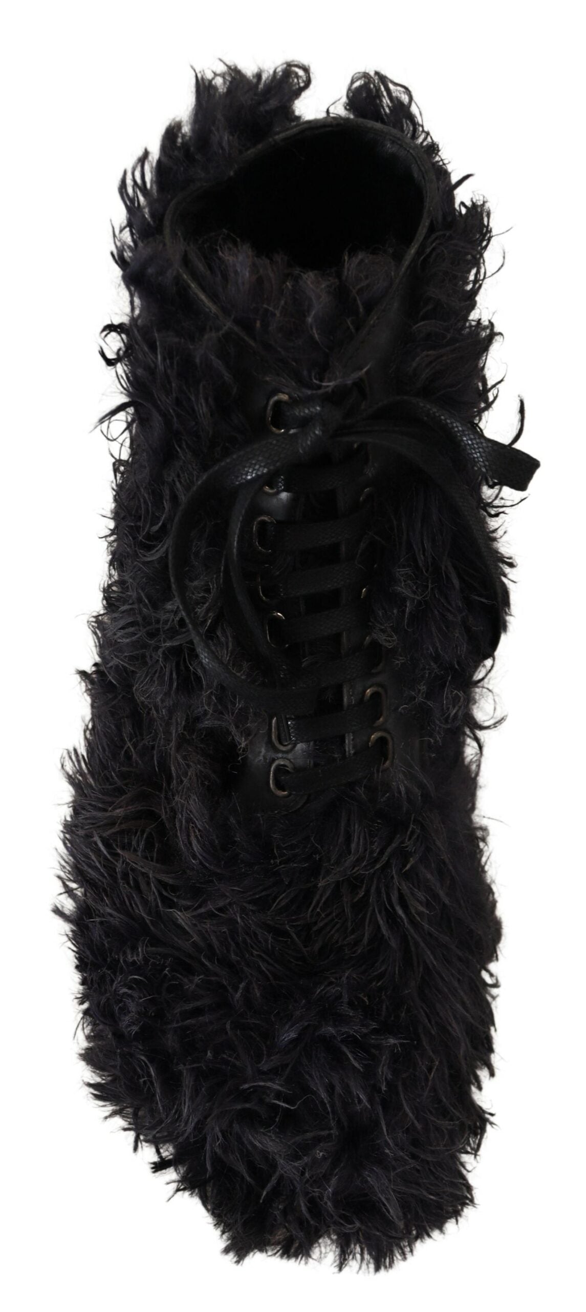 Botines de piel de oveja negra