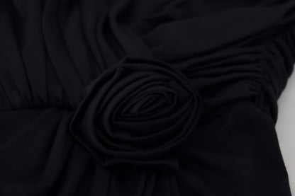 Elegante vestido midi de un solo hombro