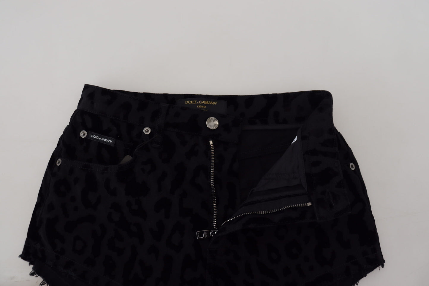 Pantalones cortos vaqueros elegantes de cintura alta