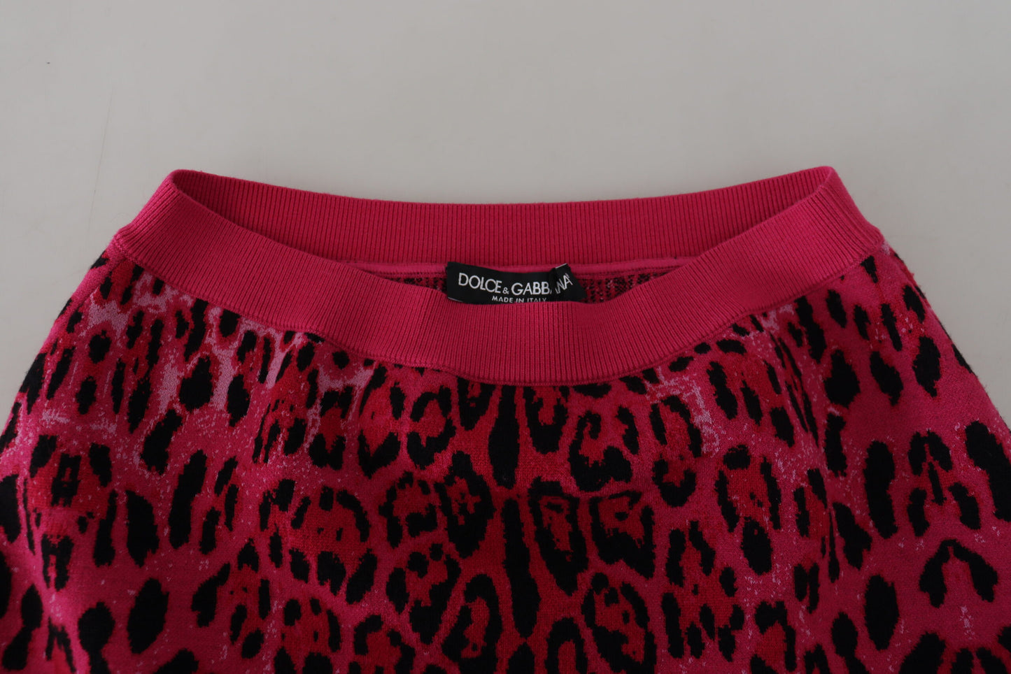 Minifalda elegante de leopardo rosa con cintura alta