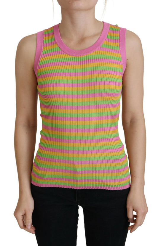 Elegante chaleco sin mangas de seda
