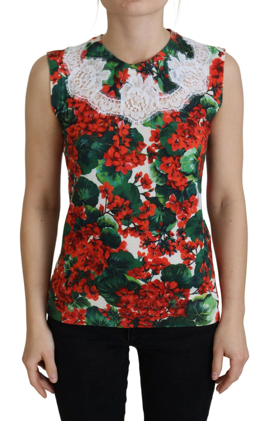 Chaleco elegante con estampado floral