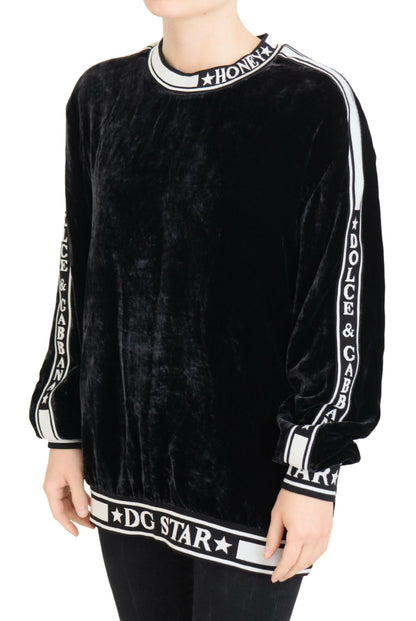 Elegante suéter de terciopelo en mezcla de seda