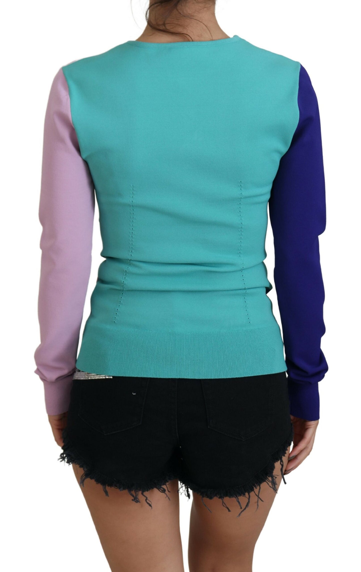Suéter elegante multicolor con cuello en V