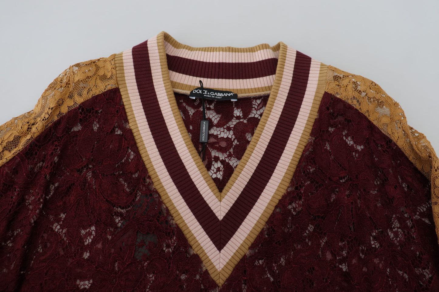 Suéter multicolor con cuello en V