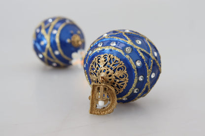 Elegantes pendientes colgantes de bola navideña de cristal