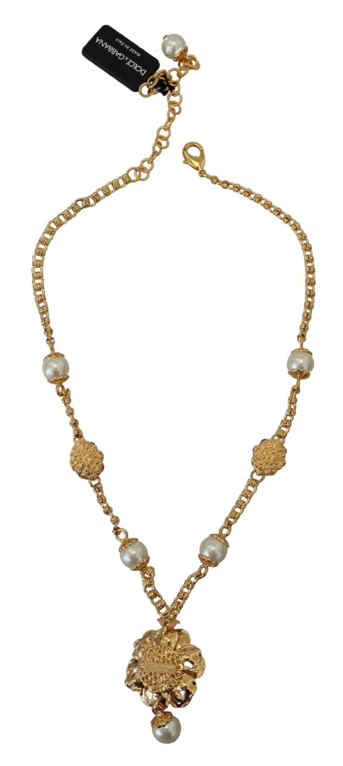 Elegante collar con dije floral
