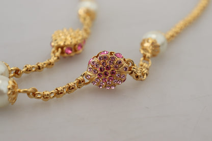 Elegante collar con dije floral