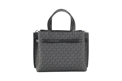 Bolso bandolera Emilia pequeño de PVC con firma negra
