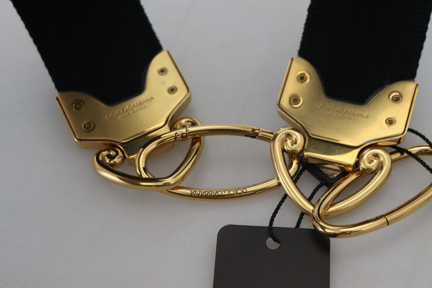 Elegante correa para bolso de hombro en dorado y negro