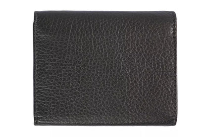 Cartera de piel negra para mujer
