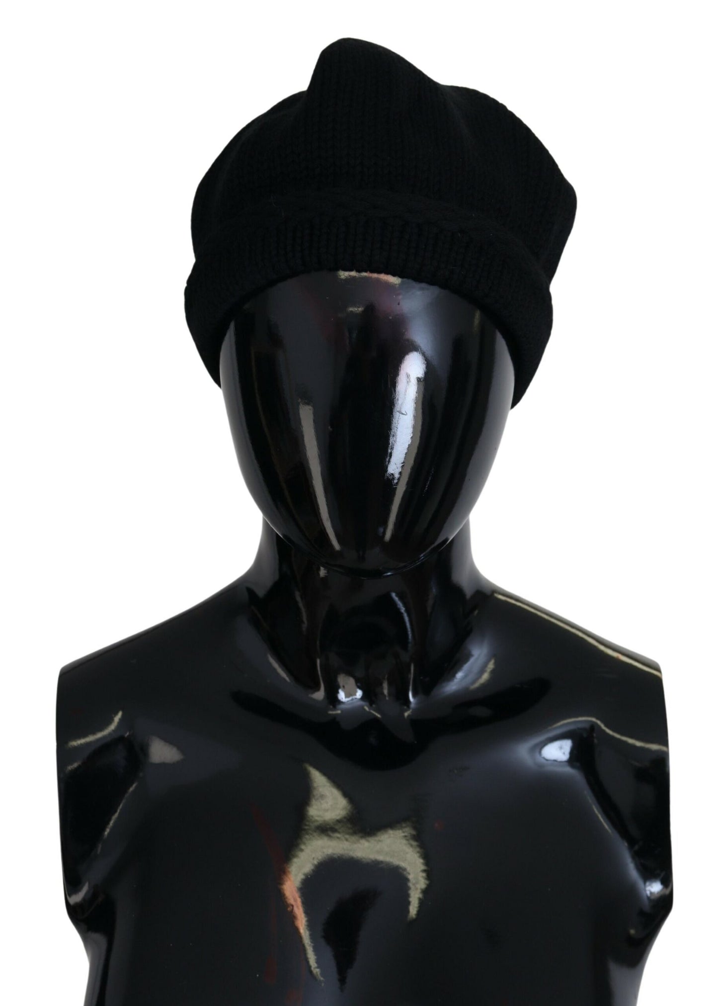 Elegante gorro de lana virgen negro
