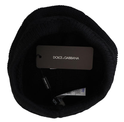 Elegante gorro de lana virgen negro
