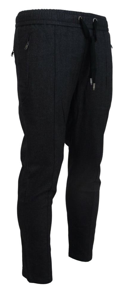 Elegantes pantalones deportivos de algodón gris para hombre
