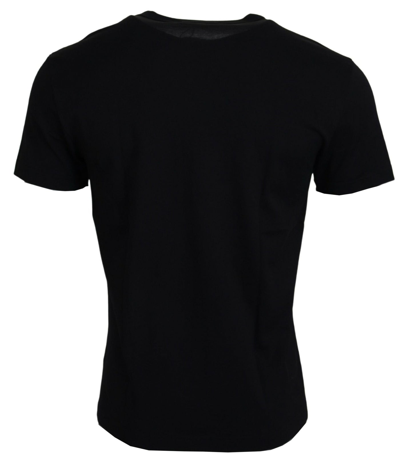 Camiseta de algodón negra elegante para el hombre moderno