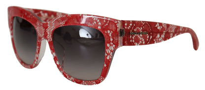 Elegantes gafas de sol con detalle de encaje rojo