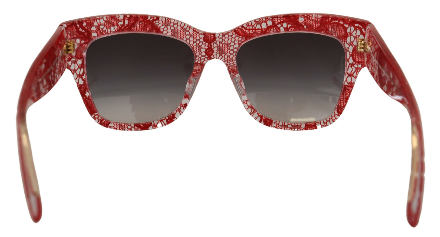 Elegantes gafas de sol con detalle de encaje rojo