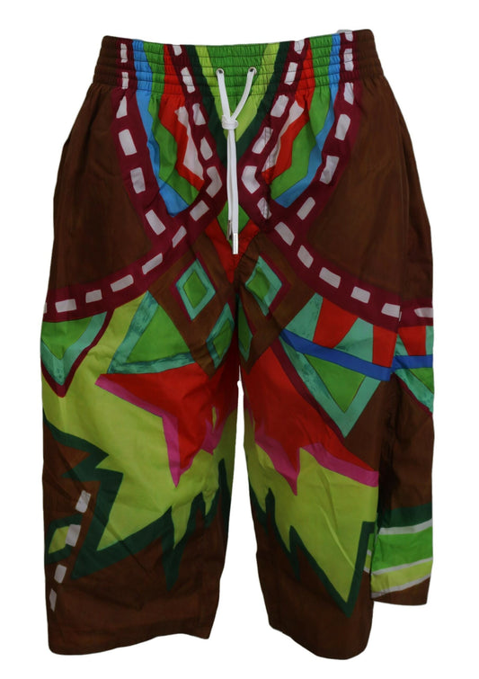 Shorts de baño exclusivos con estampado multicolor