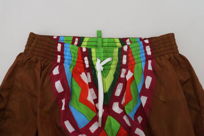 Shorts de baño exclusivos con estampado multicolor