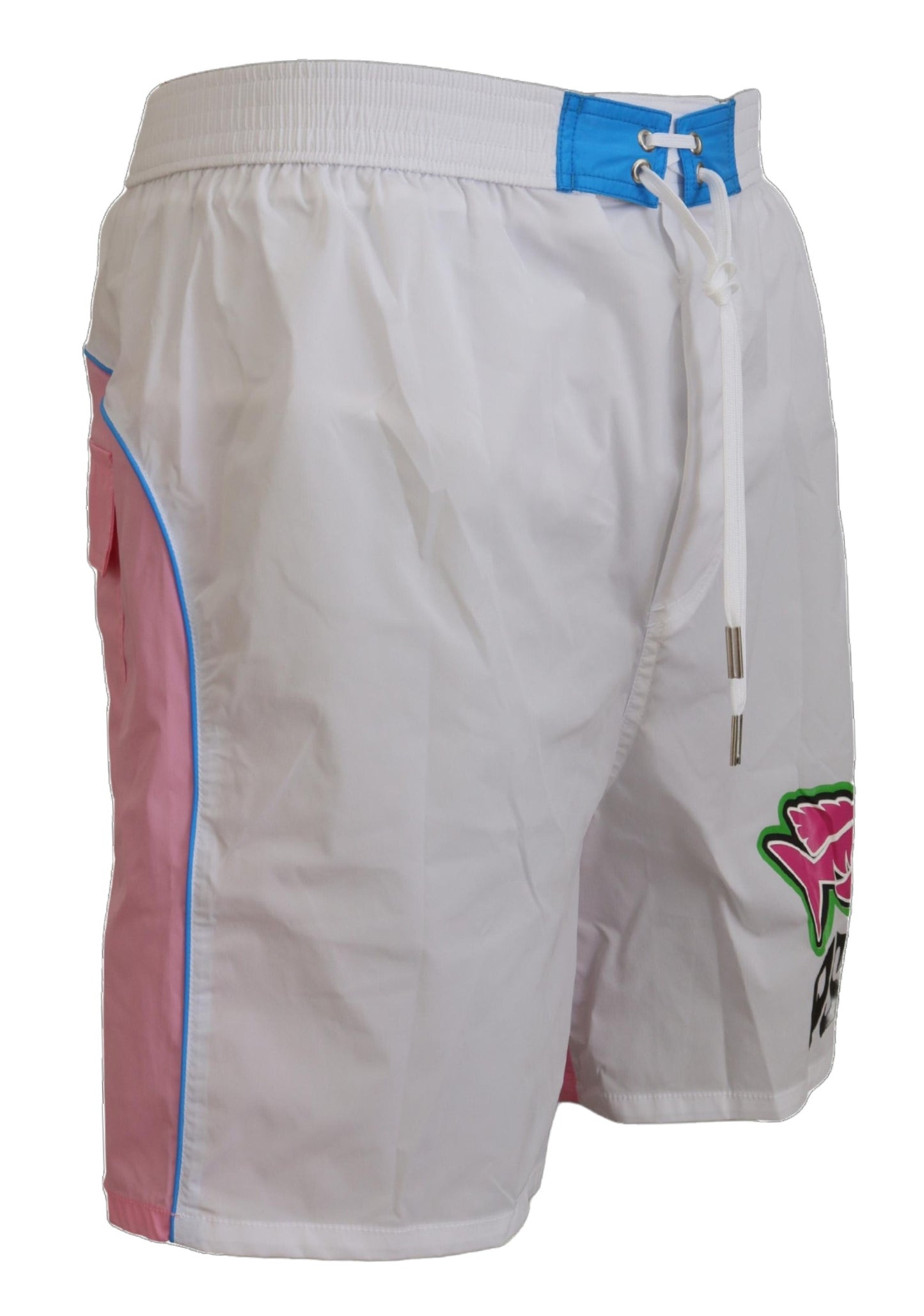 Bañador elegante con estampado blanco y rosa