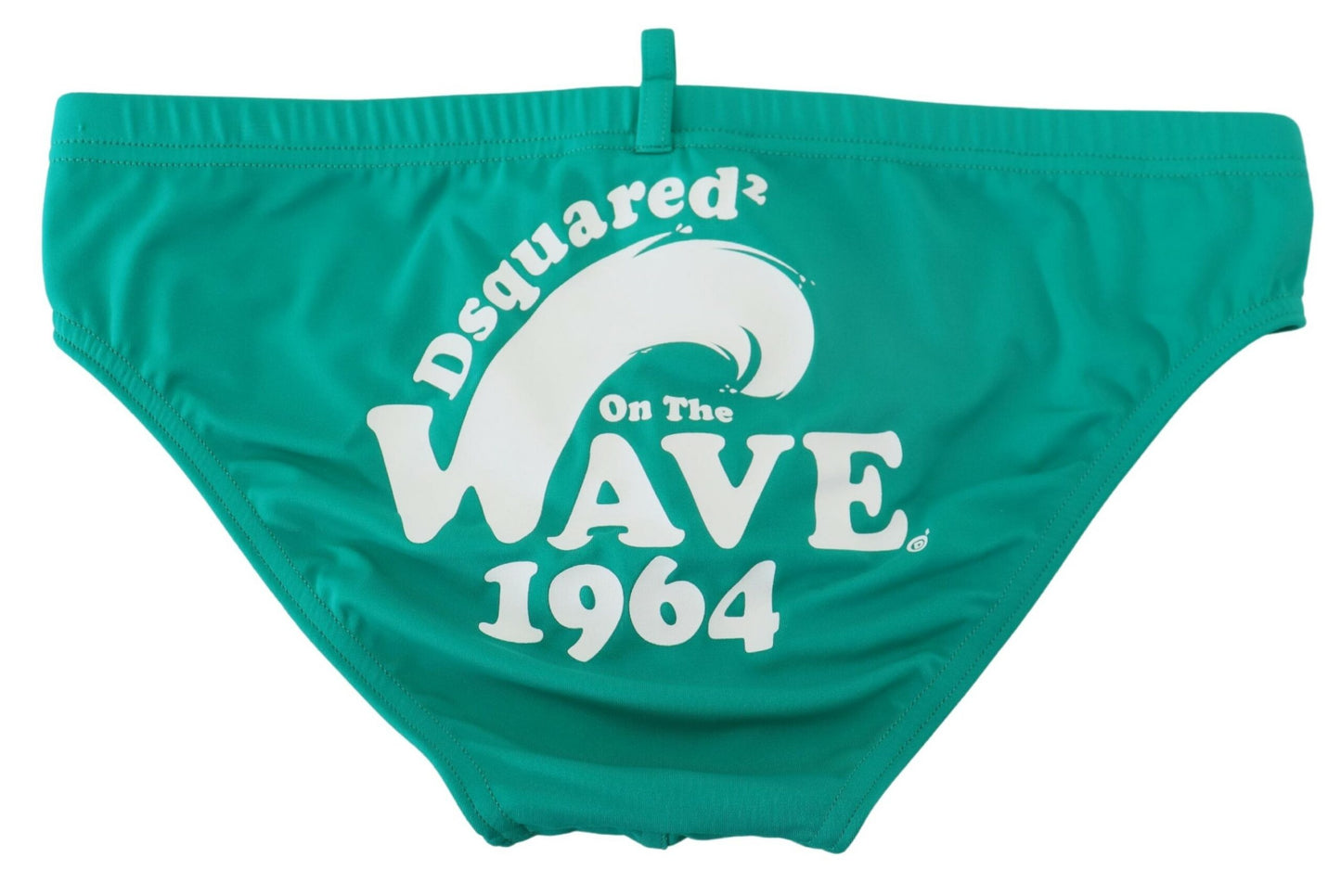 Bañador elegante verde con logotipo blanco