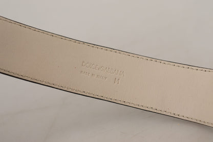 Elegante pulsera de cuero negro con detalles dorados