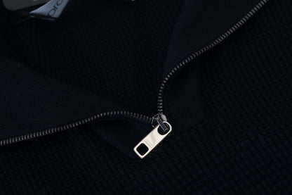 Suéter negro elegante de mezcla de seda