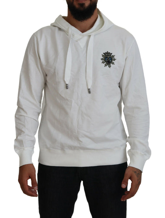 Sudadera con capucha y logotipo blanco elegante