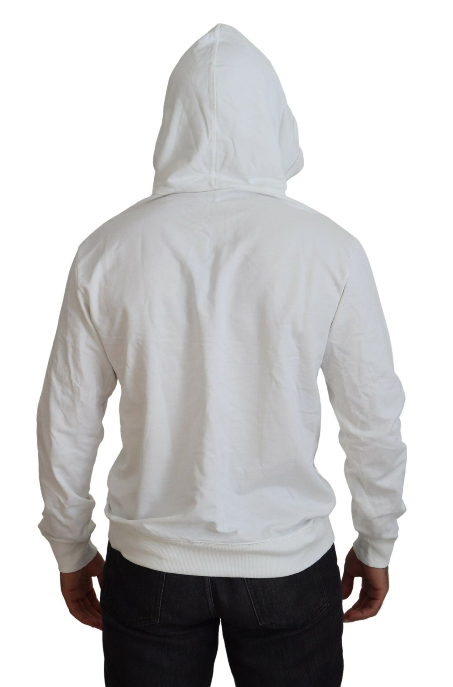 Sudadera con capucha y logotipo blanco elegante