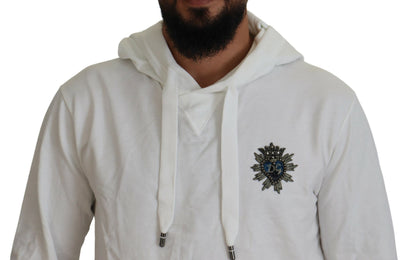 Sudadera con capucha y logotipo blanco elegante
