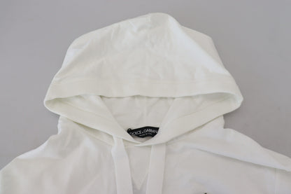 Sudadera con capucha y logotipo blanco elegante