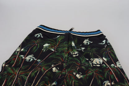 Shorts casuales hasta la rodilla con estampado de volcán