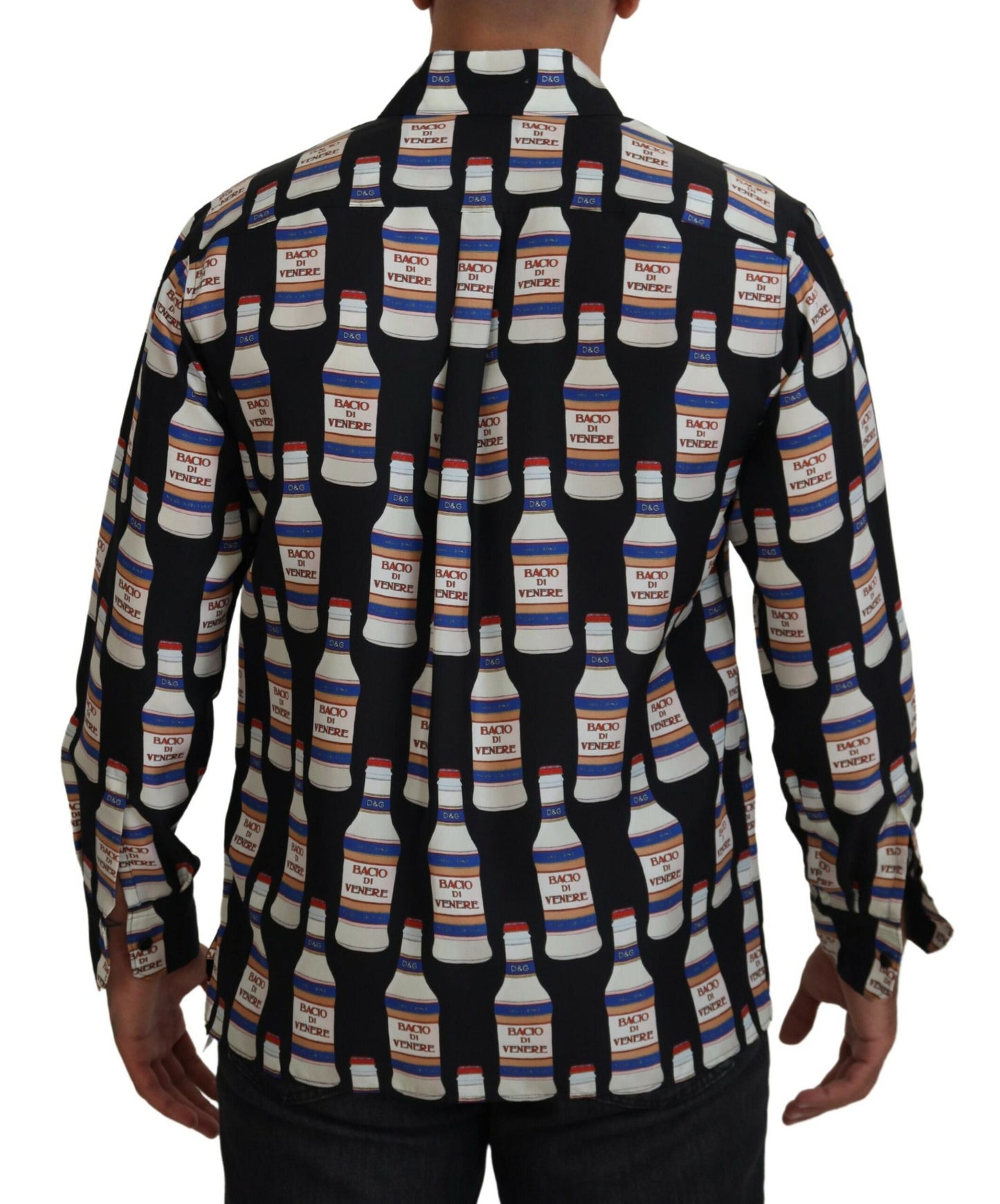 Camisa elegante de seda casual de manga larga