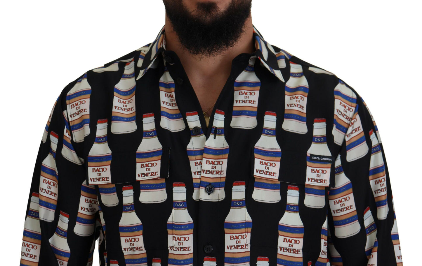Camisa elegante de seda casual de manga larga
