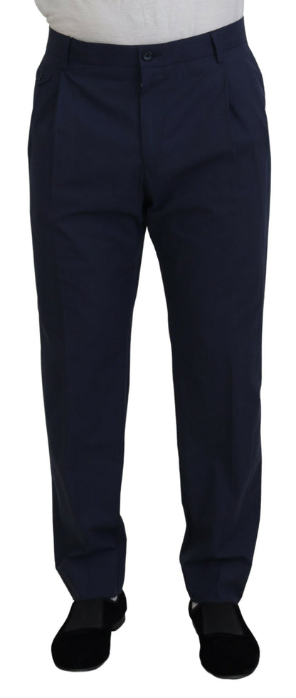 Elegante pantalón de vestir chino azul oscuro