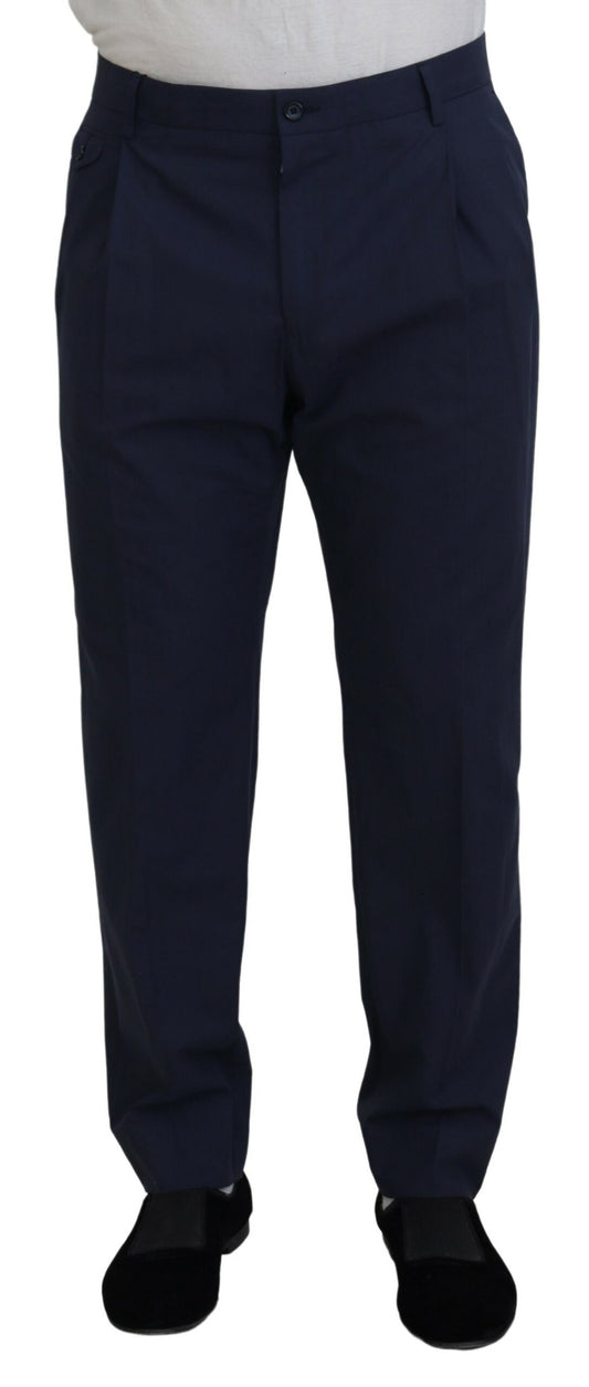 Elegante pantalón de vestir chino azul oscuro