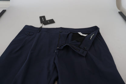 Elegante pantalón de vestir chino azul oscuro